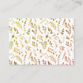 秋ウッドランドカボチャ赤ちゃんシャワーゲーム エンクロージャーカード (裏面)