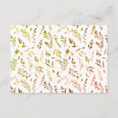 秋ウッドランドカボチャ赤ちゃんシャワーブック エンクロージャーカード (裏面)