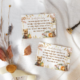 秋ウッドランドカボチャ赤ちゃんシャワーブック エンクロージャーカード