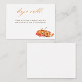 秋ウッドランドカボチャ&葉ディスプレイシャワー エンクロージャーカード (正面/裏面)