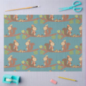 秋ウッドランドシリーズデザイン4 薄葉紙 (クラフト)