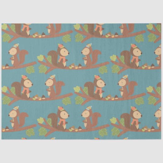 秋ウッドランドシリーズデザイン4 薄葉紙 (正面)