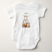 秋ウッドランドディアベビーシャワーバルーン ベビーボディスーツ (裏面)