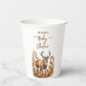 秋ウッドランドディアベビーシャワーバルーン 紙コップ (裏面)