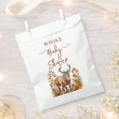 秋ウッドランドディアベビーシャワー フェイバーバッグ (クリップ留めされた状態)