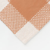 秋ウッドランドベア素朴ギンガパーソナライズされたム フリースブランケット (角)