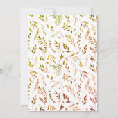 秋ウッドランドリトルカボチャベビーシャワー サンキューカード (裏面)