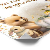 秋ウッドランドリトルカボチャ赤ちゃんシャワーおむつ ポスター (角)