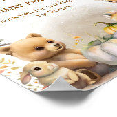 秋ウッドランドリトルカボチャ赤ちゃんシャワーブック ポスター (角)