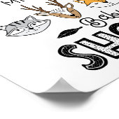 秋ウッドランド動物のシャワー歓迎サイン ポスター (角)