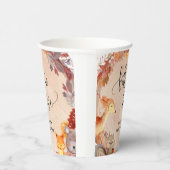 秋ウッドランド動物の赤ちゃんシャワーパーソナライズされた 紙コップ (右)