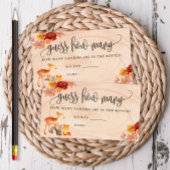 秋ウッドランド動物はゲームカードの数を推測 名刺