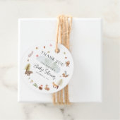 秋ウッドランド動物少年の赤ちゃんシャワーありがとう フェイバータグ (インサイチュ)