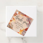 秋ウッドランド動物赤ちゃんシャワーありがとう フェイバータグ (インサイチュ)