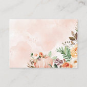 秋ウッドランド動物赤ちゃんシャワーおむつラッフル エンクロージャーカード (裏面)