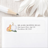 秋ウッドランド差出人住所封筒ラベル ラベル (インサイチュ)