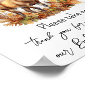 秋ウッドランド鹿の動物の森の水の色の好意 ポスター (角)