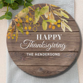 秋ウッパーソナライズされたドハッピー感謝祭ナプキンズ ペーパープレート