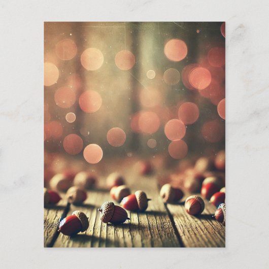 秋ウ素朴ッド&アコーズ《写真》ぼけ味スクラップブック紙 (裏面)