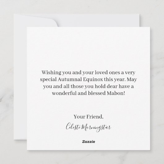 秋エクイノクスマボンセルトリスケルトンハーベスト シーズンカード (裏面)