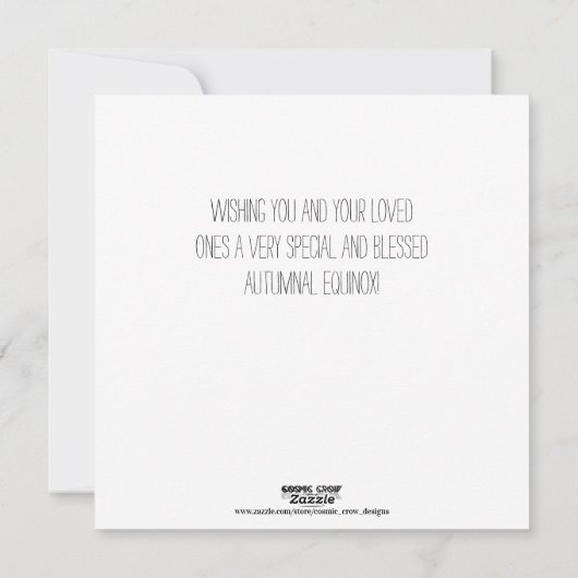 秋エクイノクスマボンハーベスト夜と異教の昼 シーズンカード (裏面)