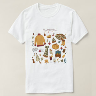 秋エッセンシャルデジタルスケッチ Tシャツ