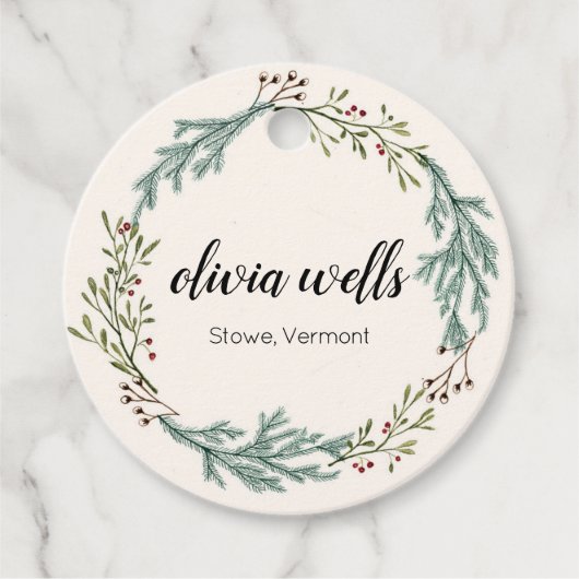 秋エバーグリーンリースシグネチャースクリプトウェア フェイバータグ (正面)