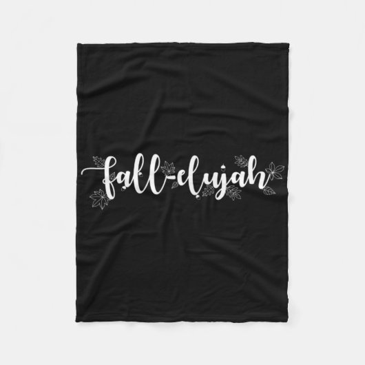 秋エルジャティウィメンズ秋ラブ紅葉 フリースブランケット (正面)