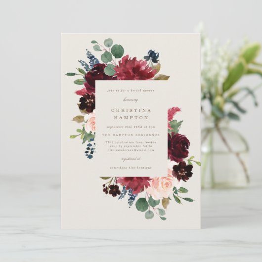 秋エレガンスブライダルシャワー招待 招待状 (スタンド正面)