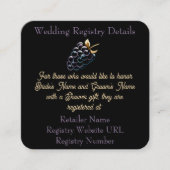 秋エレガンスブラックベリー&開花ブライダルシャワー エンクロージャーカード (正面)