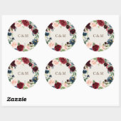 秋エレガンスモノグラムシールラベル ラウンドシール (シート)