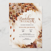 秋エレガントと秋の銅フローラバチェロレッテ 招待状 (正面/裏面)