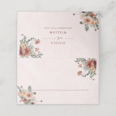 秋エレガントのピンク色結婚で プレイスカード (外部開封)