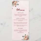 秋エレガントのピンク色結婚で メニュー (正面)