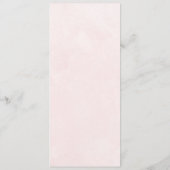 秋エレガントのピンク色結婚で メニュー (裏面)