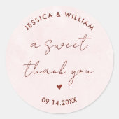 秋エレガントのピンク色結婚で ラウンドシール (正面)