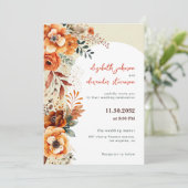 秋エレガントのフローラ結婚の1枚の写真 招待状 (スタンド正面)