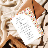 秋エレガントのフローラ縁ど結婚式招待状 招待状