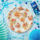 秋エレガントのフローラ ペーパープレート (パーティー)