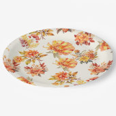 秋エレガントのフローラ ペーパープレート (アングル)