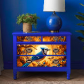 秋エレガントの威厳のあるBlue Jay Decompage 薄葉紙