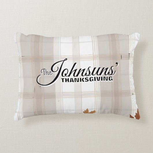 秋エレガントの感謝祭 アクセントクッション (正面)