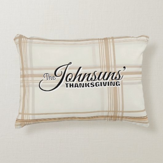 秋エレガントの感謝祭 アクセントクッション (正面)