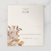 秋エレガントの水の色結婚 プレイスカード (外部開封)