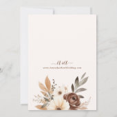 秋エレガントの水の色結婚 招待状 (裏面)