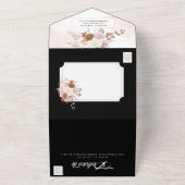 秋エレガントの水彩フローラ結婚 オールインワン招待状 (外側)