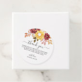 秋エレガントの水彩フローラ結婚 フェイバータグ (インサイチュ)