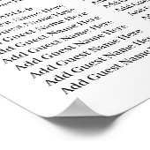 秋エレガントの水彩フローラ結婚 ポスター (角)