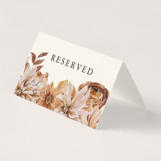 秋エレガントの水彩ベージュ色結婚予約 (正面)