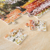 秋エレガントの水彩林 ジグソーパズル (側面)